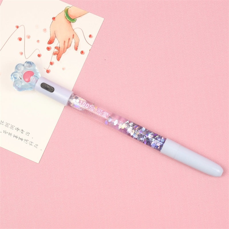Wholesale Plastic Luminous Cat Claw Quicksand Pen
